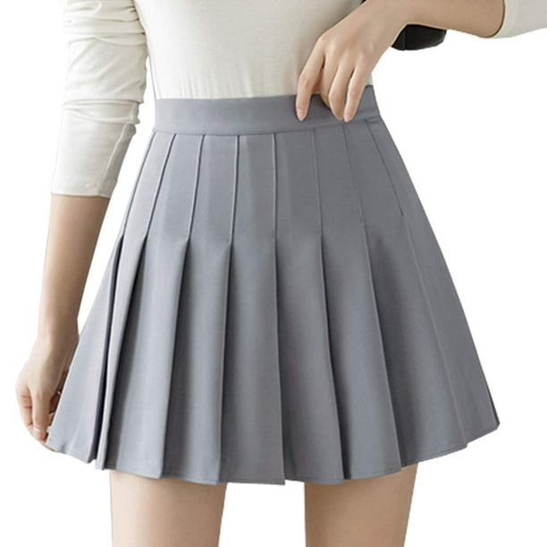 Hard Tail Womens Rolldown Pleated Mini Skirt with Short